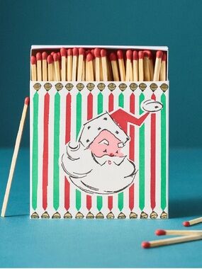 NWT Anthropologie Archivist Festive Matchbox in Santa Bell.